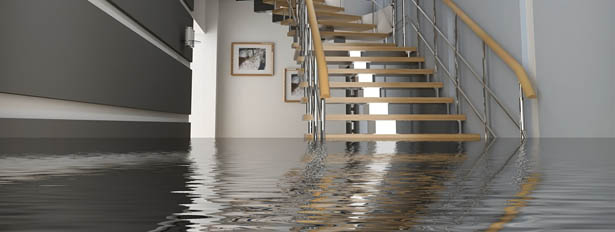 Image of a flooded basement - possible sump pump failure